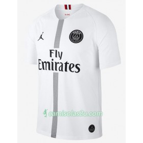 Camisolas de Futebol Paris Saint Germain Jodan Branco Equipamento 3ª 2018/19 Manga Curta 2018/19 Manga Curta